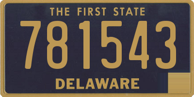 DE license plate 781543