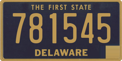 DE license plate 781545