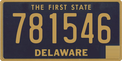 DE license plate 781546