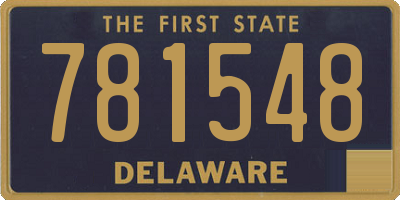 DE license plate 781548