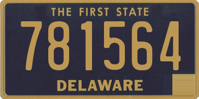 DE license plate 781564
