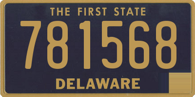DE license plate 781568