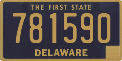 DE license plate 781590