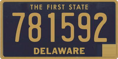DE license plate 781592