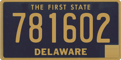 DE license plate 781602