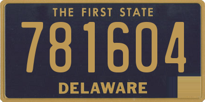 DE license plate 781604