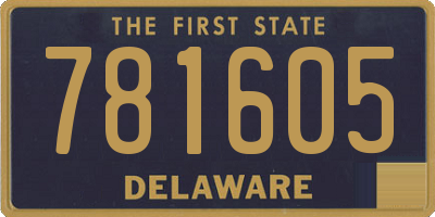 DE license plate 781605