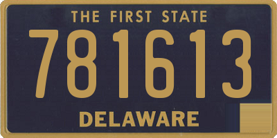 DE license plate 781613