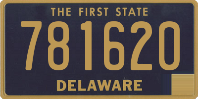 DE license plate 781620