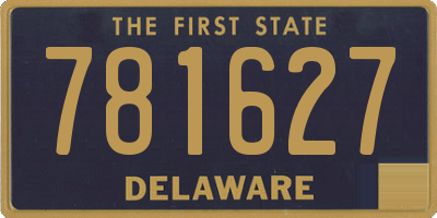 DE license plate 781627
