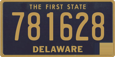 DE license plate 781628