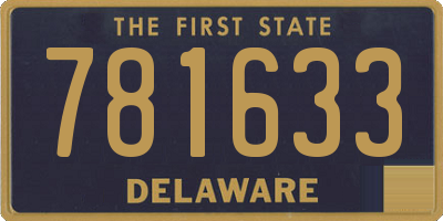 DE license plate 781633