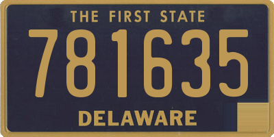 DE license plate 781635