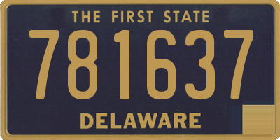 DE license plate 781637