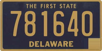 DE license plate 781640