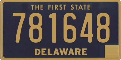 DE license plate 781648