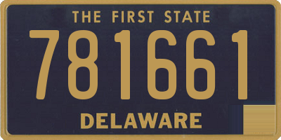 DE license plate 781661