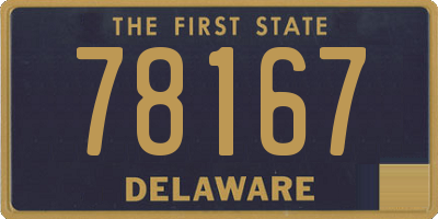 DE license plate 78167