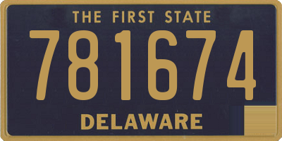 DE license plate 781674