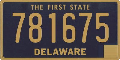 DE license plate 781675