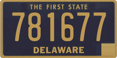 DE license plate 781677