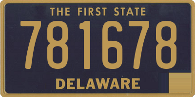 DE license plate 781678