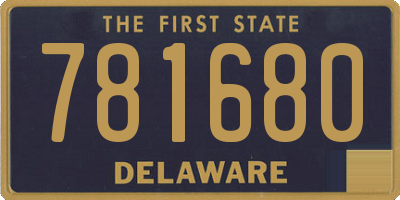 DE license plate 781680