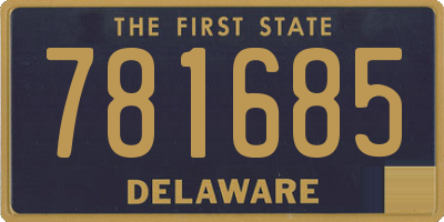 DE license plate 781685
