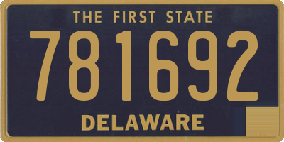 DE license plate 781692
