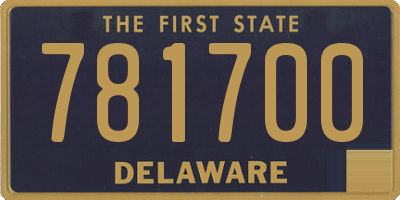 DE license plate 781700
