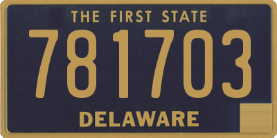 DE license plate 781703
