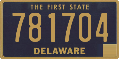 DE license plate 781704