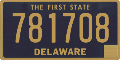 DE license plate 781708