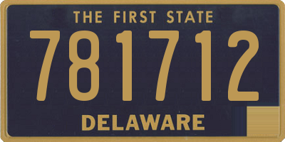 DE license plate 781712