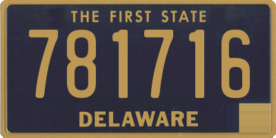 DE license plate 781716