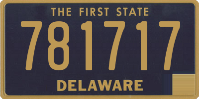 DE license plate 781717