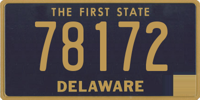 DE license plate 78172