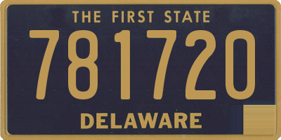 DE license plate 781720