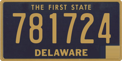 DE license plate 781724