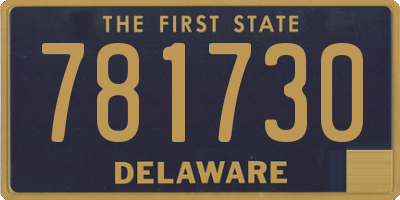 DE license plate 781730