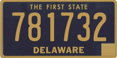 DE license plate 781732