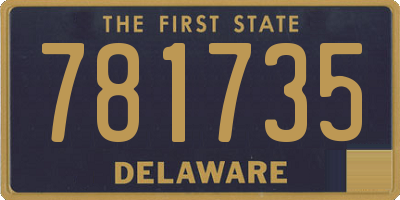 DE license plate 781735