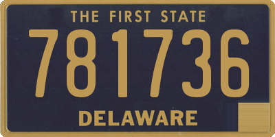 DE license plate 781736