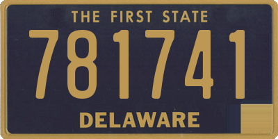 DE license plate 781741