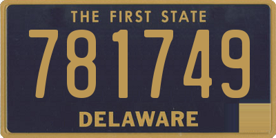 DE license plate 781749