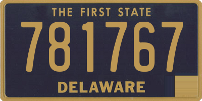DE license plate 781767