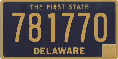 DE license plate 781770