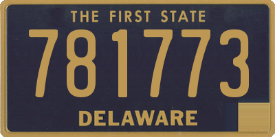 DE license plate 781773