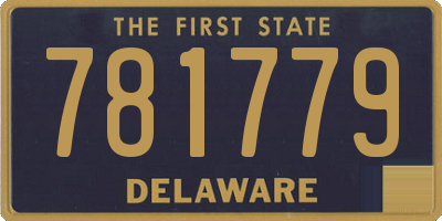DE license plate 781779