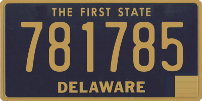 DE license plate 781785